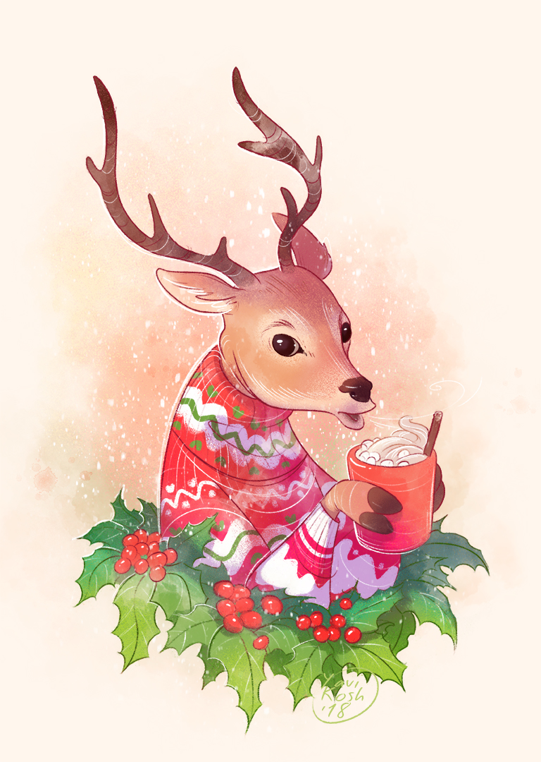 Christmas Deer - Victoria Kosheleva