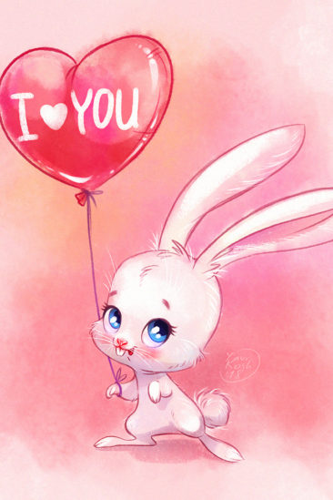 cute little bunny for valentine's day